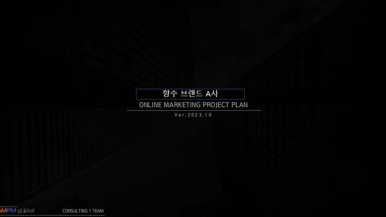 향수 브랜드 A사, 온라인광고 제안사례