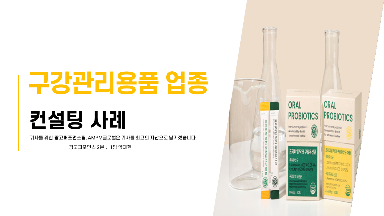 EC(이커머스) 구강관리 업종 D사 컨설팅 사례